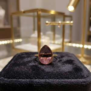 Joyería India, Anillo de Piedra Natural Chapado en Oro Personalizado para Boda, Regalo, Joyería de Moda en Tono Dorado - Product Image 2