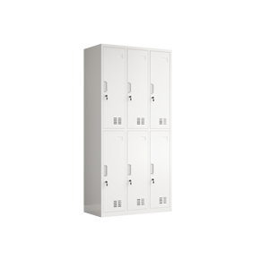 Armoire moderne en acier à 6 portes en métal pour le bureau à domicile et l'école pour les toilettes. - Product Image 3