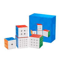 Belinda - Vente flash - Jouet éducatif miniature personnalisé - Cube magique - Ensemble de 4 cubes magnétiques à vitesse réglable avec 4 niveaux - Cadeau d'anniversaire