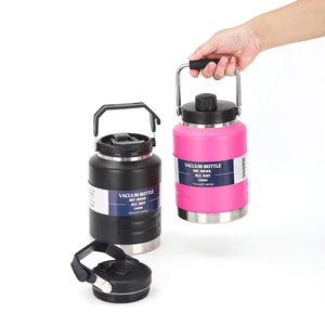 <span class=keywords><strong>Bouteille</strong></span> d'eau <span class=keywords><strong>isotherme</strong></span> sport en acier inoxydable 304 de 1,5 litre, thermos à double paroi, pot alimentaire avec couvercle à paille et poignée - Product Image 2