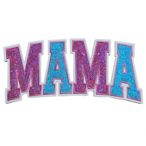 Nouvelle écusson thermocollante brodée de sequins de 28 cm « Mama » pour la décoration de T-shirts, sweats à capuche et chapeaux - Product Image 3