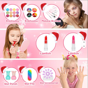 BJQ OEM kızlar güzellik makyaj kiti oje kozmetik fırça seti prenses hediyeler plastik oyuncaklar bebekler çocuk yaş grubu oyna Pretend - Product Image 3