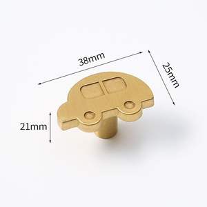 Perillas de latón macizo de dibujos animados creativos para niños para muebles de cocina y dormitorio, herrajes para armarios, cajones, manijas de puerta - Product Image 6