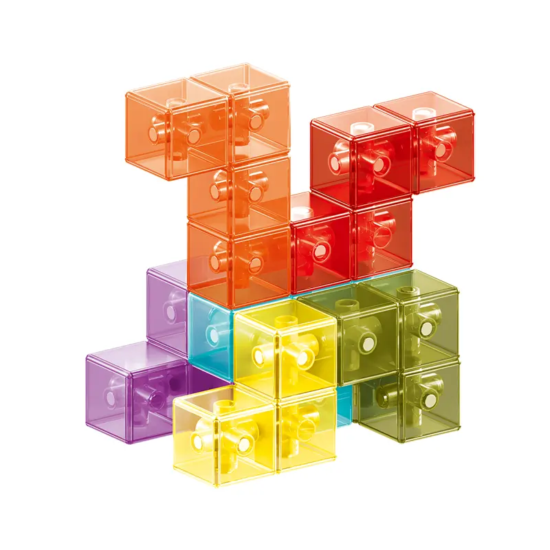 नए सीपीसी प्रमाणन खिलौने शैक्षिक स्टेम डी निर्माण मोंटेसरी रंगीन चुंबकीय क्यूब बिल्डिंग ब्लॉक बच्चों के लिए