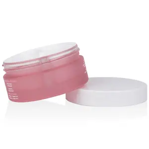 Hoge Kwaliteit Mist Glazen Pot Roze Kleur Gezichtscrème Pot 35G * 2 Twee Soorten Huidverzorgingsproduct Container