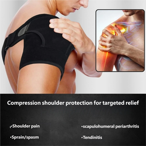 Penyangga Bahu Kompresi Neoprena yang Dapat Disesuaikan untuk Pria dan Wanita, Bernapas, untuk Meredakan Nyeri Rotator Cuff dan Sendi AC - Product Image 3