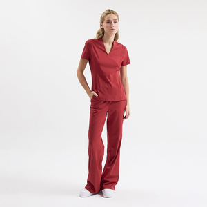 Ensemble de blouses médicales YUHONG Premium extensibles, antibactériennes, respirantes, à séchage rapide, pour hôpital, clinique, infirmières, coupe moderne - Product Image 3