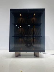 Gabinetes de almacenamiento de acero inoxidable de lujo, gabinetes de <span class=keywords><strong>vino</strong></span> de vidrio templado en la sala de estar y estantes de <span class=keywords><strong>vino</strong></span> en la sala de exposiciones - Product Image 6