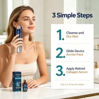 Appareil de beauté raffermissant pour le visage à domicile, masseur pour éclat de la peau, livré avec du sérum au rétinol et au collagène, cadeau pour les soins de la peau à domicile