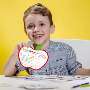 Manzanas en forma de correo feliz de profesor a estudiantes aula buen comportamiento tarjeta motivacional postal positiva para enviar a casa - Product Image 5