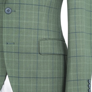 <span class=keywords><strong>Costume</strong></span> en laine mélangée à carreaux verts sur <span class=keywords><strong>mesure</strong></span>, <span class=keywords><strong>costume</strong></span> sur <span class=keywords><strong>mesure</strong></span> pour hommes, pantalon, costumes d'affaires décontractés personnalisés pour hommes, 2 pièces - Product Image 5