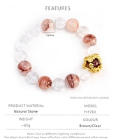 Bracelet en pierre semi-précieuse de 13 mm, perles énergétiques, cristal Reiki, bracelet élastique de rééducation, cadeau pour femme et homme