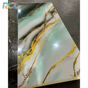 Nuovo Design RCL: Pannello Murale in PVC Ecologico Nero Lucido Effetto Marmo, Lastra UV in Plastica per Casa - Product Image 3