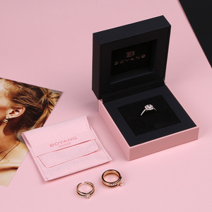 Boyang Square Lid and Base Pink Necklace <b>Earring</b> Bracelet Ring Jewelry <b>Gift</b> <b>Box</b> Packaging - Product Image 4