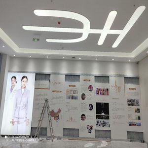 <span class=keywords><strong>Film</strong></span> PVC Transparent blanc jaune lumière industrielle faux plafond conception en bois plafond suspendu grille plafond en tissu extensible - Product Image 4