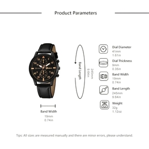 Set 4 pezzi di orologi sportivi da uomo uomo uomo d'affari <span class=keywords><strong>orologio</strong></span> da polso al quarzo di lusso in <span class=keywords><strong>pelle</strong></span> marrone braccialetto da uomo <span class=keywords><strong>orologio</strong></span> Casual <span class=keywords><strong>orologio</strong></span> regalo Set - Product Image 6