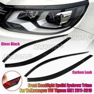 Embellecedores de ceja para faros delanteros y alerones laterales de ventana trasera para Volkswagen VW Tiguan MK1 2011-2016 y Canards Splitter 2007-2016 - Product Image 1