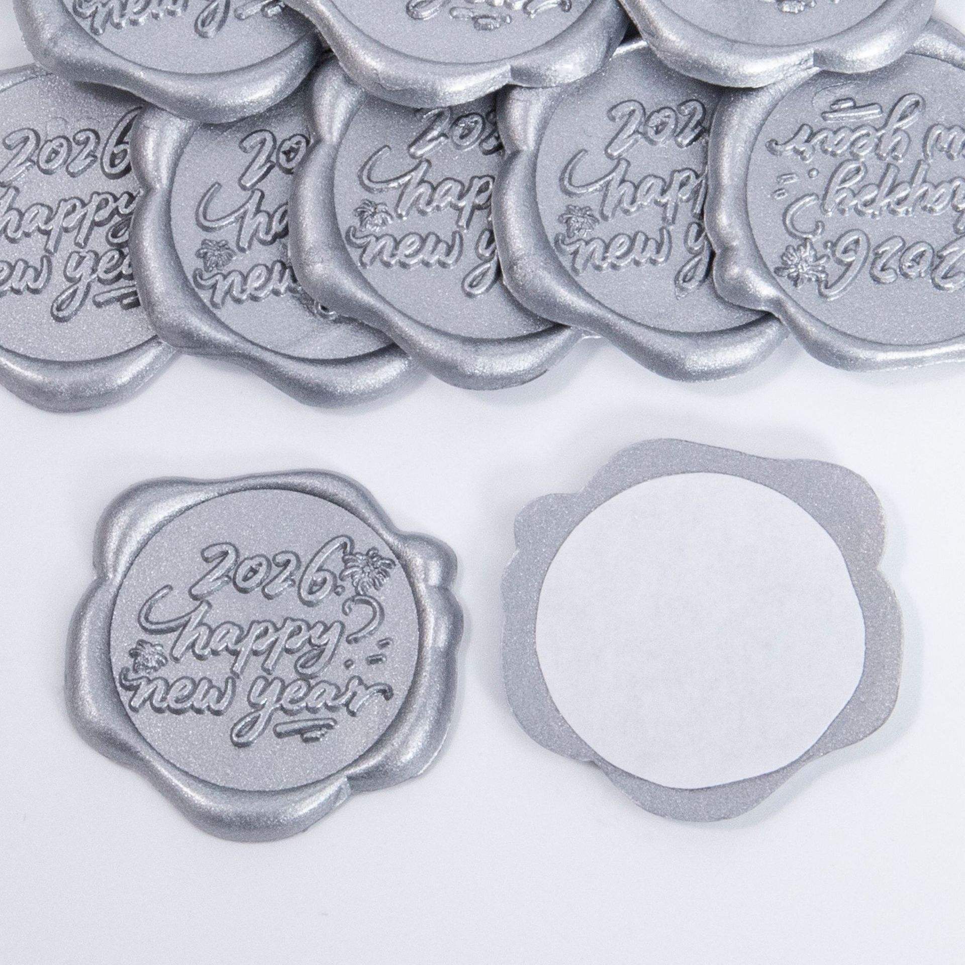 Relieve Feliz Año Nuevo-Plata