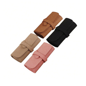 Korean-style minimalist new jewelry storage <b>bag</b>, travel portable <b>bag</b>, microfiber earrings, <b>studs</b>, necklaces, jewelry box - Product Image 4