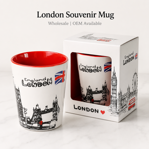<span class=keywords><strong>Serie</strong></span> Souvenir della Città di Londra, Piccola Tazza da Vino in Ceramica Senza Manico, Bicchierino Personalizzato OEM ODM all'Ingrosso - Product Image 1