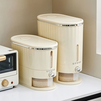 UFORU Distributeur de riz hermétique grande capacité, boîte de rangement moderne en plastique pour céréales et grains, idéal pour le garde-manger de cuisine