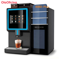 Distributeur automatique de café commercial 408D-Plus, version lait frais, avec paiement par code QR et extraction automatique