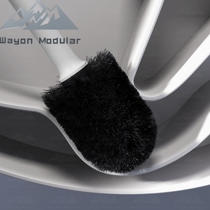 מברשת אסלה מסיליקון לתלייה על הקיר של Wayon עם מתקן נוזלים ומעמד מאוורר, סט לניקוי אסלה - Product Image 5