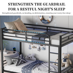 <span class=keywords><strong>Cama</strong></span> Litera Doble de Metal Ajustable de Diseño Moderno, <span class=keywords><strong>Cama</strong></span> <span class=keywords><strong>Alta</strong></span> de Acero para Adultos, Hogar, Escuela, Hotel, Tamaño Doble - Product Image 3