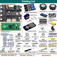 Kit de développement robotique avec roues Mecanum de 4e génération pour voitures - Programmable en Python pour la programmation mécanique pratique