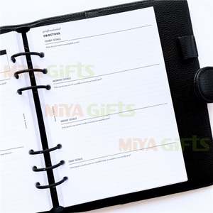 Recharge hebdomadaire pré-perforée de conception personnelle Catégorisée Style américain Mise en page du dimanche au samedi Planificateur blanc A5 Insert - Product Image 3