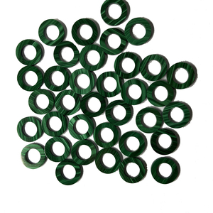 Piedras Preciosas Redondas de Cornalina Natural, Lapislázuli y Malaquita, Donuts Planos de 15 mm para Joyería - Product Image 1