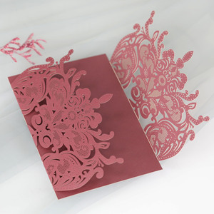 การ์ดเชิญงานแต่งงานสไตล์ยุโรป การ์ดอวยพรวันหยุด ซองจดหมายสีเบจทอง การ์ดเชิญแบบโปร่ง มีสินค้าพร้อมส่ง - Product Image 3