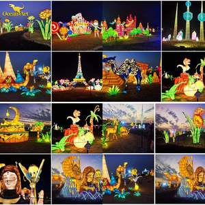 Arte Colorido Linterna Tema de Halloween Linterna Entrada al aire libre Decoración Calabaza Linterna - Product Image 2