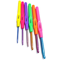 Kit de crochets ergonomiques en plastique de 6 tailles, aiguilles à tricoter pour le bricolage, le tissage de fils et la confection de pulls, fourniture en gros