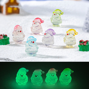 Tượng ông già Noel phát sáng trong bóng tối, đồ trang trí nhỏ bằng nhựa resin phát quang, đồ thủ công trang trí cho vườn cổ tích, bể cá - Product Image 2