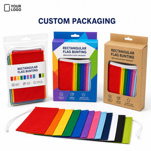 ธงราวผ้ารูปสี่เหลี่ยมผืนผ้าพิมพ์โลโก้ตามสั่ง สีสันสดใส สำหรับตกแต่งงานอีเว้นท์กลางแจ้ง งานโฆษณา และงานปาร์ตี้ - Product Image 2