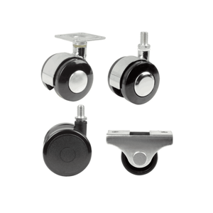 Möbel rad 1,5 Zoll 2 Zoll Zink legierung Motorhaube mit M6 M8 Metall gewinde 30mm Chrom Radlauf rolle - Product Image 1