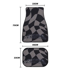 Bộ thảm trải sàn xe hơi CUSTOM Oni Universal 4 món, trước sau, họa tiết Anime Trunk Spirit, phong cách JDM, có lớp chống trượt - Product Image 2