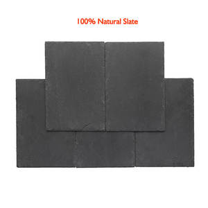 Tuiles de toit en <span class=keywords><strong>ardoise</strong></span> noire naturelle traditionnelles faites à la main, taille personnalisée, ondulées, pour maison, villa, imperméables, ignifuges, résistantes à la chaleur - Product Image 2