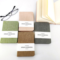 Journal en lin, couverture rigide personnalisée, cahiers personnalisés A5, fournitures scolaires, livre, sac OPP, impression offset, couverture rigide, papier et carton