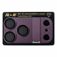 Protection d'objectif d'appareil photo AR+AF Armor Plate pour iPhone 18 Pro Max avec béquille pliable, charnière renforcée et verre trempé 9H