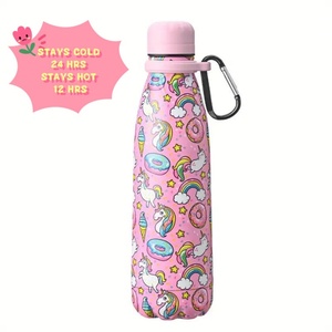 <b>500ML</b>/17OZ Stainless Steel Food Grade BPA Free Adult <b>Water</b> <b>Bottle</b> Lid Insulated Camping Travel Eco-Friendly 6-12 Hours Thermal - Product Image 2