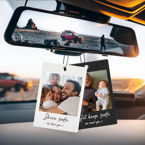 NEWNORTH Pendentif voiture personnalisé Texte <span class=keywords><strong>photo</strong></span> personnalisé Arylic Rétroviseur de voiture Ornement Pendentif <span class=keywords><strong>Couple</strong></span> Cadeau Famille - Product Image 2
