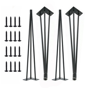 <span class=keywords><strong>El</strong></span> nuevo moderno de Metal de hierro Tapered ángulo piernas Picnic al aire libre mesa de café piernas de horquilla de cocina patas de mesa de comedor - Product Image 1