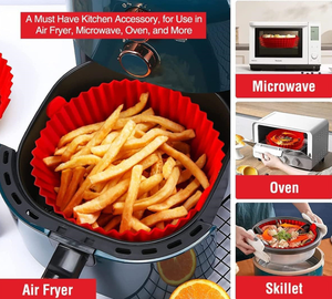 OKSILICONE <span class=keywords><strong>Accessori</strong></span> da Forno: Tappetino in Silicone Riutilizzabile per <span class=keywords><strong>Friggitrice</strong></span> <span class=keywords><strong>ad</strong></span> <span class=keywords><strong>Aria</strong></span>, Facile da Pulire, Sostitutivo della Carta Forno - Product Image 5