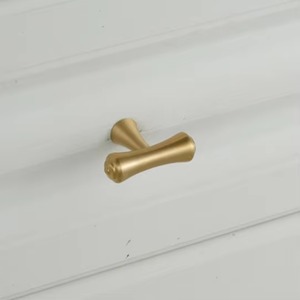 Poignées et boutons en laiton doré brossé pour cuisine, poignée de porte de meuble, barres de traction architecturales symétriques à trou unique - Product Image 2