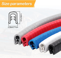 Bande de protection universelle en caoutchouc noir 9*6 mm pour portière de voiture, garniture flexible de protection des bords de carrosserie, bande d'étanchéité, protection des bords métalliques tranchants