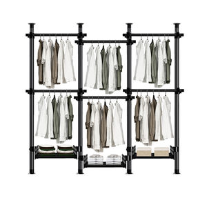 Armoire mobile de grande taille de haute qualité, <span class=keywords><strong>amovible</strong></span>, sur mesure, rail à vêtements extensible pour la maison, gain de place, salon, armoire portable - Product Image 1