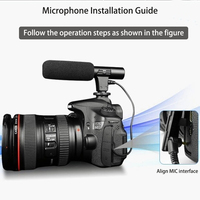 Microphone pour caméra, compatible avec tous les équipements 3,5 mm, universel pour l'enregistrement vidéo en direct