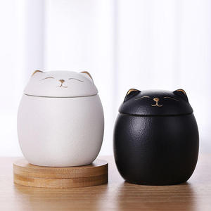 Maychan özel kedi şekli kül <span class=keywords><strong>Urn</strong></span> Pet Cinerary Sasket, seramik cenaze köpek kedi kremasyon Pet Urns - Product Image 6
